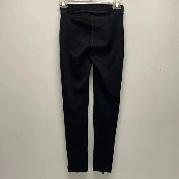 Rag and Bone Leggings Lawson Chevron Stretch Pants Pull On Ankle Zip Black Small - Picture 7 of 11